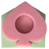 PARTİ VİTRİNİ Maça İskambil Şeklinde Silikon Tealight Mum Kalıbı