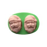 PARTİ VİTRİNİ Noel Baba Şeklinde Silikon Mum Kalıbı 3x4x2 cm (yeşil)