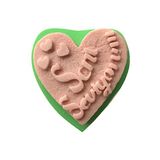 PARTİ VİTRİNİ Seni Seviyorum Yazılı Kalpli Tablo Şeklinde Silikon Mum Kalıbı 7x7x2 cm (yeşil)