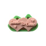PARTİ VİTRİNİ Seninle Bir Ömür Yazılı Silikon Mum Kalıbı 10,5x5x1 cm (yeşil)