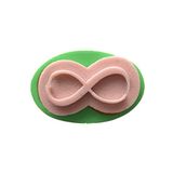 PARTİ VİTRİNİ Sonsuzluk İşareti Şeklinde Silikon Mum Kalıbı 7x4x1 cm (yeşil)
