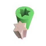 PARTİ VİTRİNİ Yıldız Şeklinde Silikon Mum Kalıbı 5x5x5 cm (yeşil)