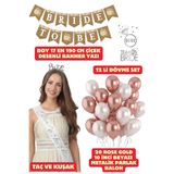 Parti Zamanı Bride To Be Kadın Bekarlığa Veda Gelin Parti Kutlama Malzemeleri Set Kuşak Taç Dövme