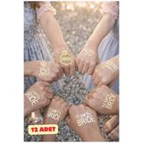 Parti Zamanı Bride To Be Yazılı Dövme Kadın Bekarlığa Veda Gelin Parti Kutlama Malzemeleri