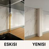 PartiAsya Pratik Doğalgaz Borusu Gizleme Kanalı 6x6 cm Açılıp Kapanabilir (Özel Ölçü Bildiriniz) - Beyaz