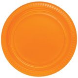 PartiBulutu 22 cm 25'li Turuncu Plastik Tabak
