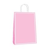 Partici Pembe Makaron Büküm Saplı Kağıt Çanta 25X31CM 25AD. - Çok Renkli