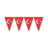 Partici Türk Bayrağı Üçgen Bayrak Flama - Çok Renkli