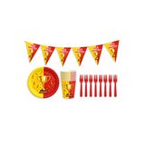 partideyince Gs tabak bardak çatal flama KONSEPT DOĞUM GÜNÜ 8 KİŞİLİK PARTİ SETİ GS galatasry