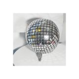 partidolu 50x50 cm 4D Hologram Baskı Gümüş Renk Disko Topu Balon 1 Adet Yılbaşı retro