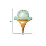 partidolu Cone Ice Cream Külahta Dondurma Şeklinde Folyo Balon 66 x 60 cm 1 Adet Hawa