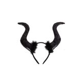 partidolu Halloween Malefiz Tacı Boynuzu Maleficent Taç Boynuzlu Siyah Renk 28x22 cm