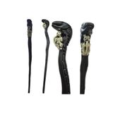 partidolu Halloween Yılan Topuz Başlıklı Plastik Magıc Wand Snake Asa Baston 1 Adet 45 cm