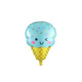 partidolu Ice Cream Gülümseyen Külahta Dondurma Şeklinde Folyo Balon 65x46 cm 1 Adet Hawa