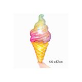 partidolu Rainbow Ice Cream Külahta Dondurma Şeklinde Folyo Balon 120x42 cm 1 Adet Hawa