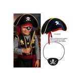 partidolu Sea Pirate Korsan Şapkası Ve Göz Maskesi Çocuk Boy 1 Set halloween