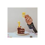 Partifabrik 3 Yaş Gold Rakam Mum Altın Renk Doğum Günü Pasta Mumu 12 Cm
