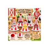 Partifabrik Çiftlik Temalı Karton Şapka 5 Adet