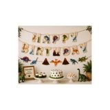 Partifabrik Dinozor Partisi Temalı Duvar Süsü Happy Birthday Banner Yazısı 2 Lİ Set