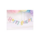 Partifabrik Makaron Renkler Happy Birthday El Yazısı Doğum Günü Süsü