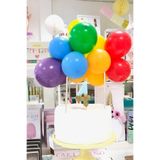Partifabrik Neşeli Çocuklar Karnaval Renkler Balon Pasta Süsü