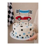 Partifabrik Yarış Arabaları Temalı Happy Birthday Pasta Süsü