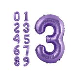 Partifest 3 Yaş Mor Renk Rakam Folyo Balon 3 Üç Rakam Mor Renk Helyum Uçan Folyo Balon 76 Cm Rakam Balon