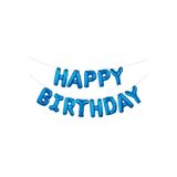 Partihane Happy Birthday Yazılı Mavi Folyo Balon