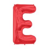Partijet E Harf Kırmızı Folyo Balon 35 cm