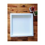 partikutum Cam YOKTUR .Beyaz Ahşap Pano Çerçeve 30x30 cm Pa02