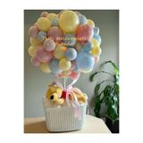 Partimalzemeleriburada Makaron Mavi Pembe Sarı Açık Renkli Balon 45li ( Ayıcık Ve Sepet Mevcut Değil )