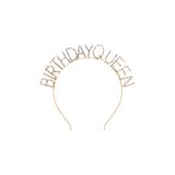 Partimarka Birthday Queen Gold Metal Taç