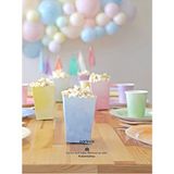 Partince 6'lı Pastel Renkli Popcorn Patlamış Mısır Kutusu Doğum Günü ve Baby Shower Temalı