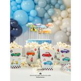 partince Klasik Arabalar Tema 8'li Popcorn Patlamış Mısır Kutusu
