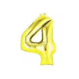 Partioutlet 4 Rakam Folyo Balon, Gold Renk, 35 cm, Parti Malzemeleri