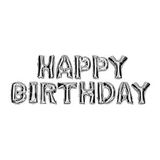 Partipan Happy Birthday 40 cm Gümüş Yazılı Harf Folyo Balon