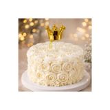 PARTİPORT Altın Prenses Tacı Pasta Süsü – Gold Taç Cake Topper Doğum Günü Parti Süsü