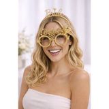 PARTİPORT Bride To Be Taşlı Gözlük ve Bride Yazılı Taç Seti – Bekarlığa Veda & Bride To Be Parti Aksesuarı