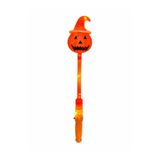 PARTİPORT Cadılar Bayramı Işıklı Kabak Asa 32 cm LED Halloween Parti Çubuğu Işıklı Kostüm Aksesuarı