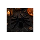 PARTİPORT Peluş Siyah Örümcek 19x15 cm Kırmızı Gözlü Halloween Dekor Süs Korku Oyuncak