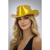 PARTİPORT PLASTİK KOVBOY ŞAPKA GOLD