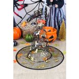 PARTİSERÜVENİ Cadı Şapkası Tül Kumaş Desenli Gold Halloween
