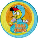 PartiVakti Kral Şakir Action Karton Tabak 23 cm 8'li
