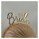 Partivitrini Bride Tek Taş Gold Renk Metal Bekarlığa Veda Partisi Taç