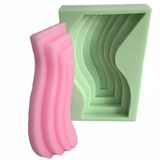 Partivitrini Dalgalı Buzdağı Silikon Mum Kalıbı 12x6x3 Cm