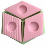 Partivitrini Üçlü Set Çizgili Silikon Tealight Mum Kalıbı 18x9x2