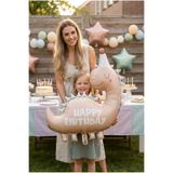 Partixa Happy Birthday Retro Açık Kahverengi Dinozor Temalı Folyo Balon Çocuk Doğum Günü Parti Süsü