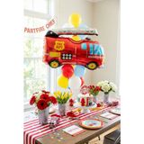 Partixa Itfaiye Arabası Folyo Balon 74x80 cm Canlı Kırmızı Renkli Parti Süsleme Malzemesi