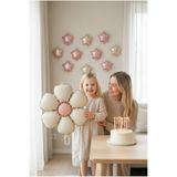 Partixa Mat Krem Papatya Retro Folyo Balon Doğum Günü Baby Shower Bahar Temalı Konsept Parti Süsleme Vintage Dekorasyon Balonu