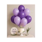 Partixa Mor & Lila Lateks Balon Seti 10'lu – 5 Mor 5 Lila Doğum Günü Parti Balon Seti